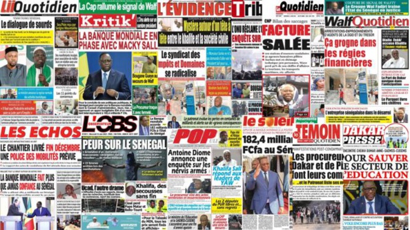 EDITO COMMUN DE LA PRESSE SENEGALAISE